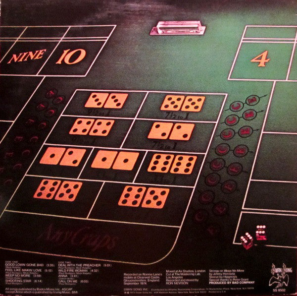 Bad Company (3) : Straight Shooter (LP,Album,Stereo)