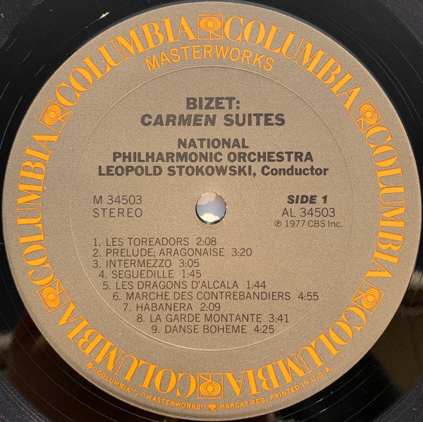 Leopold Stokowski Conducts Georges Bizet, National Philharmonic Orchestra : Carmen Suites 1 And 2 / L'Arlésienne Suites 1 And 2 (LP,Album,Stereo)