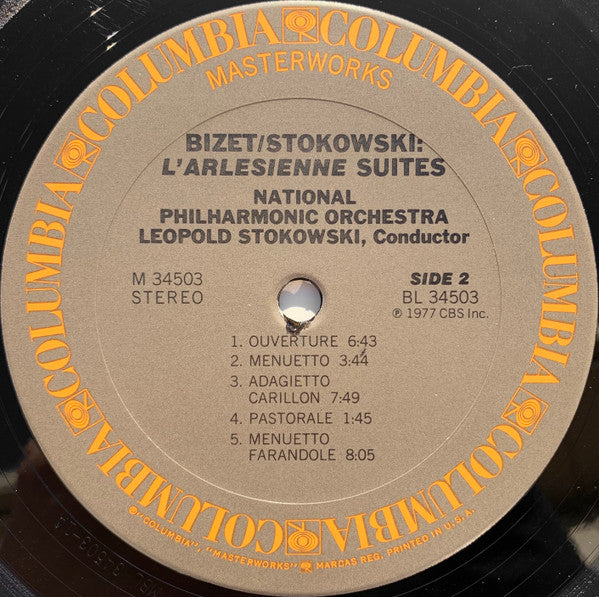 Leopold Stokowski Conducts Georges Bizet, National Philharmonic Orchestra : Carmen Suites 1 And 2 / L'Arlésienne Suites 1 And 2 (LP,Album,Stereo)