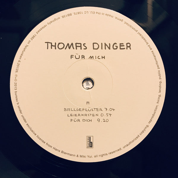 Thomas Dinger : Für Mich (LP,Album,Reissue)