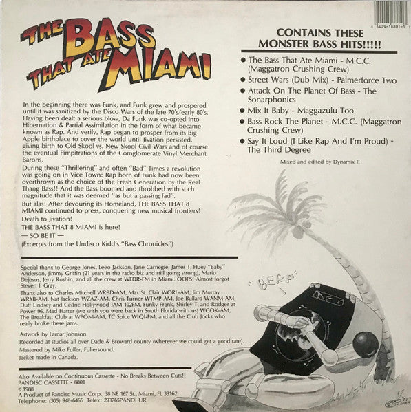 Various : The Bass That Ate Miami (LP,Compilation)