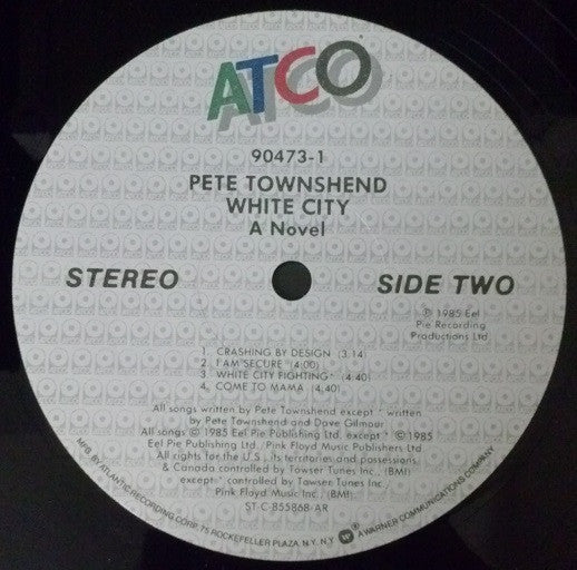 Pete Townshend : White City (A Novel) (LP,Album,Stereo)