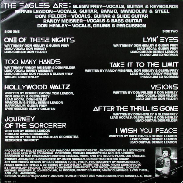 Eagles : One Of These Nights (LP,Album)