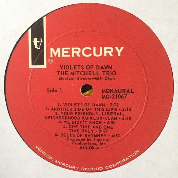 Mitchell Trio, The : Violets Of Dawn (LP,Album,Mono)