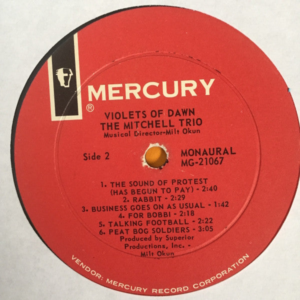 Mitchell Trio, The : Violets Of Dawn (LP,Album,Mono)