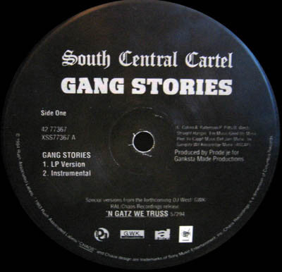 South Central Cartel : Gang Stories (12",33 ⅓ RPM,Single)