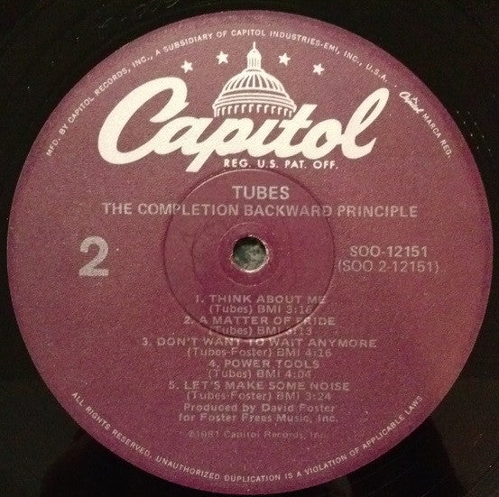 Tubes, The : The Completion Backward Principle (LP,Album)