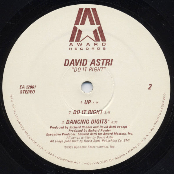 David Astri : Do It Right (LP)