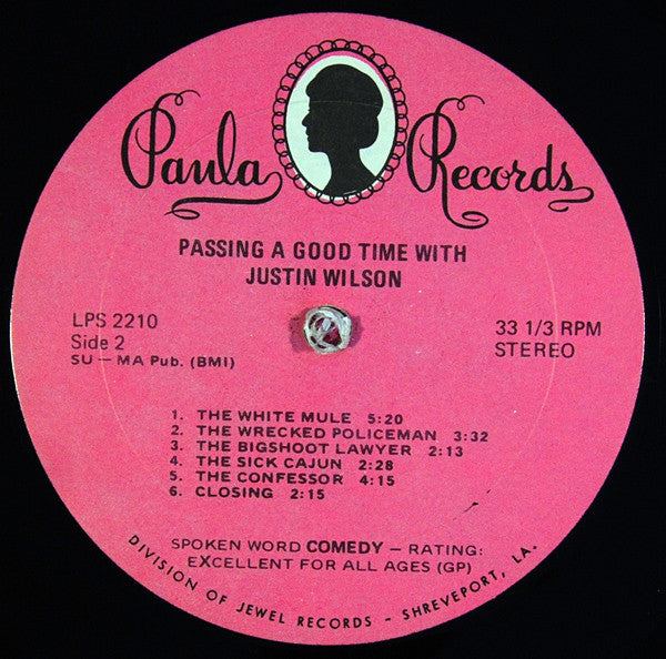 Justin Wilson : Pass A Good Time With Justin Wilson (LP,Album,Stereo)