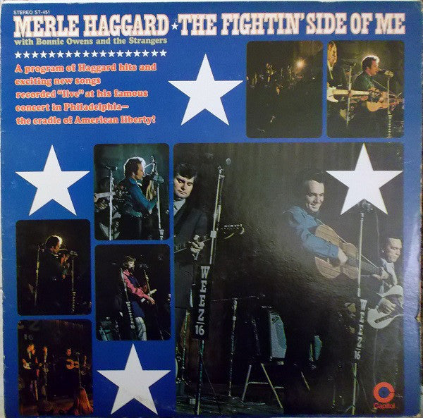 Merle Haggard With Bonnie Owens And Strangers (5), The : The Fightin' Side Of Me (LP,Album,Stereo)