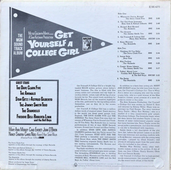 Various : Get Yourself A College Girl (LP,Album,Compilation,Mono)