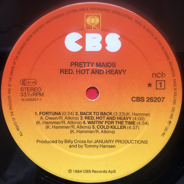 Pretty Maids : Red, Hot And Heavy (LP,Album,Stereo)
