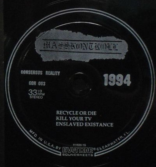 Masskontroll : Recycle Or Die (7",33 ⅓ RPM,Single Sided,Limited Edition,Stereo)