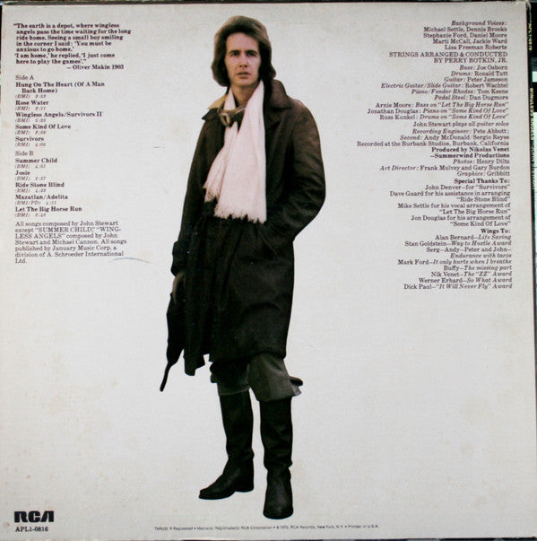 John Stewart (2) : Wingless Angels (LP,Album,Stereo)