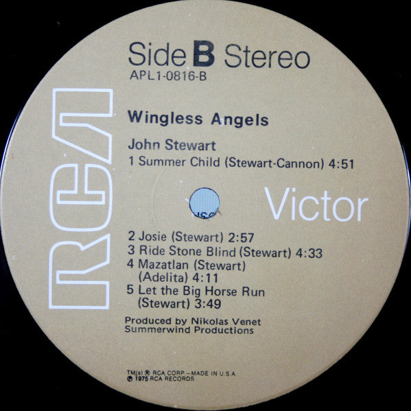 John Stewart (2) : Wingless Angels (LP,Album,Stereo)