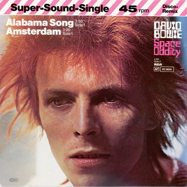David Bowie : Alabama Song / Amsterdam / Space Oddity (12",45 RPM,Single,Stereo)