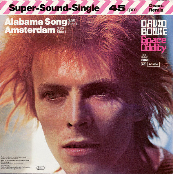 David Bowie : Alabama Song / Amsterdam / Space Oddity (12",45 RPM,Single,Stereo)