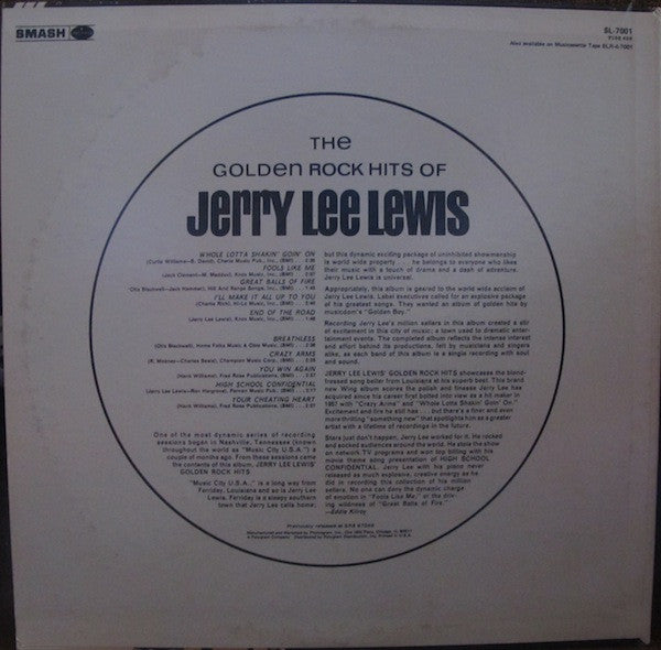 Jerry Lee Lewis : The Golden Rock Hits Of Jerry Lee Lewis (LP,Album,Reissue)