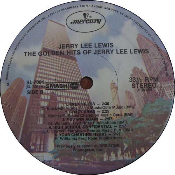 Jerry Lee Lewis : The Golden Rock Hits Of Jerry Lee Lewis (LP,Album,Reissue)