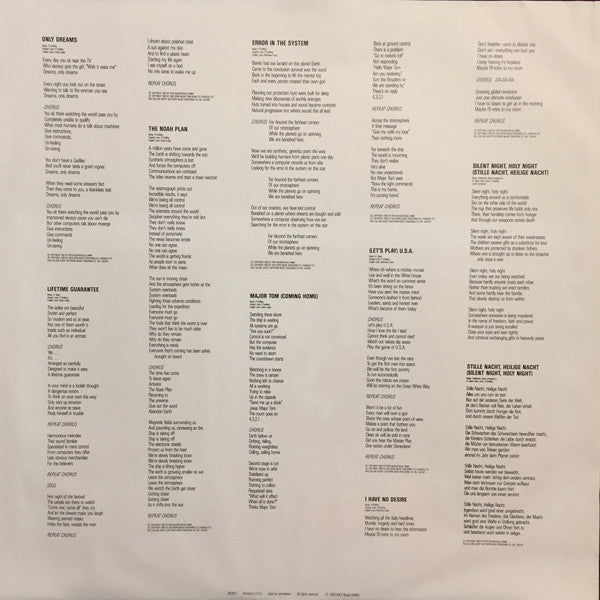 Peter Schilling : Error In The System (LP,Album,Stereo)