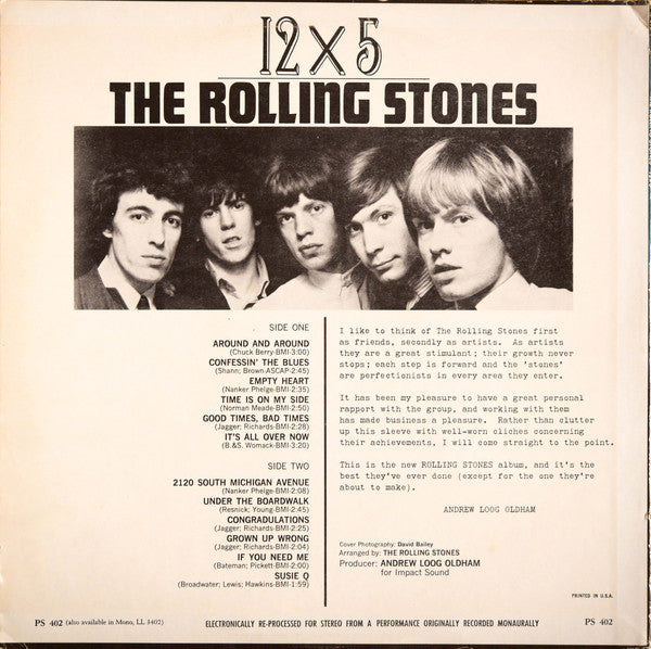 Rolling Stones, The : 12 X 5 (LP,Album,Reissue,Stereo)
