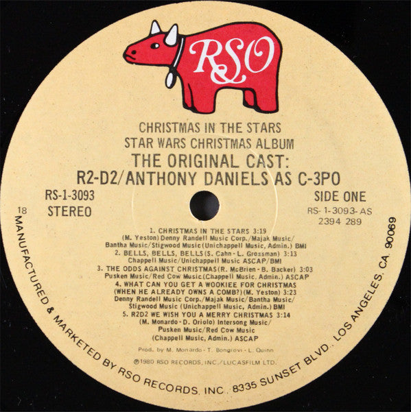 Original Star Wars Cast, The : R2-D2 - Anthony Daniels (2) As C-3PO : Christmas In The Stars: Star Wars Christmas Album (LP,Album,Stereo)