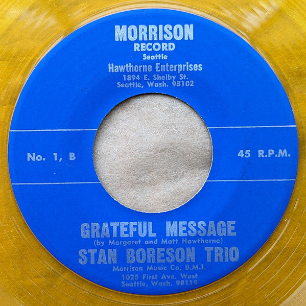 Stan Boreson And His Trio : I Love Seattle / Grateful Message (7",45 RPM)