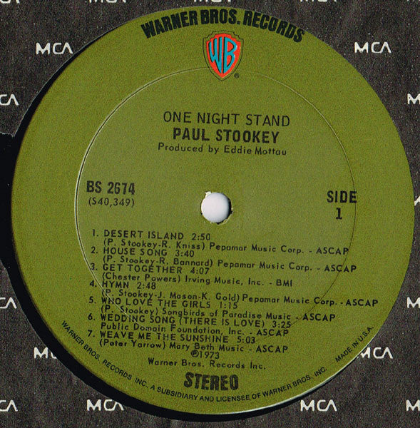 Noel Paul Stookey : One Night Stand (LP,Album,Stereo)