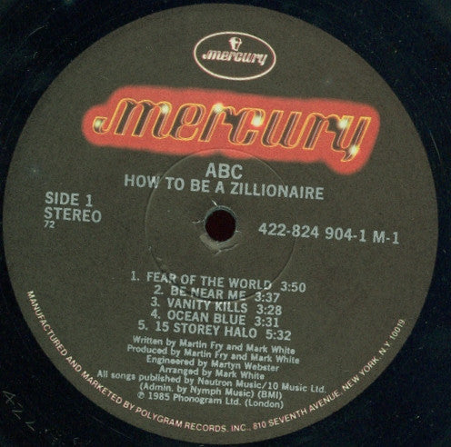 ABC : How To Be A Zillionaire! (LP,Album,Stereo)