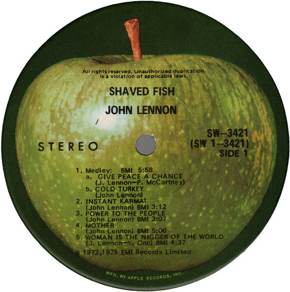 John Lennon, John Lennon, Plastic Ono Band, The : Shaved Fish (LP,Compilation,Stereo)