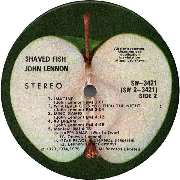 John Lennon, John Lennon, Plastic Ono Band, The : Shaved Fish (LP,Compilation,Stereo)