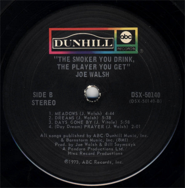 Joe Walsh : The Smoker You Drink, The Player You Get (LP,Album,Stereo)
