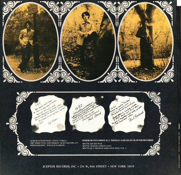 B.J. Thomas : Raindrops Keep Fallin' On My Head (LP,Album,Repress)
