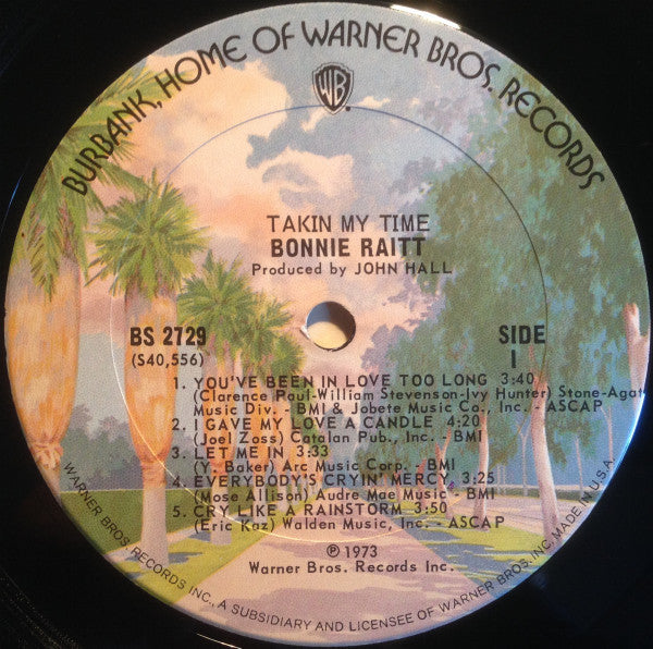 Bonnie Raitt : Takin' My Time (LP,Album)