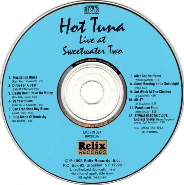 Hot Tuna : Live At Sweetwater Two (Album)