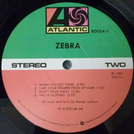 Zebra (8) : Zebra (LP,Album,Stereo)