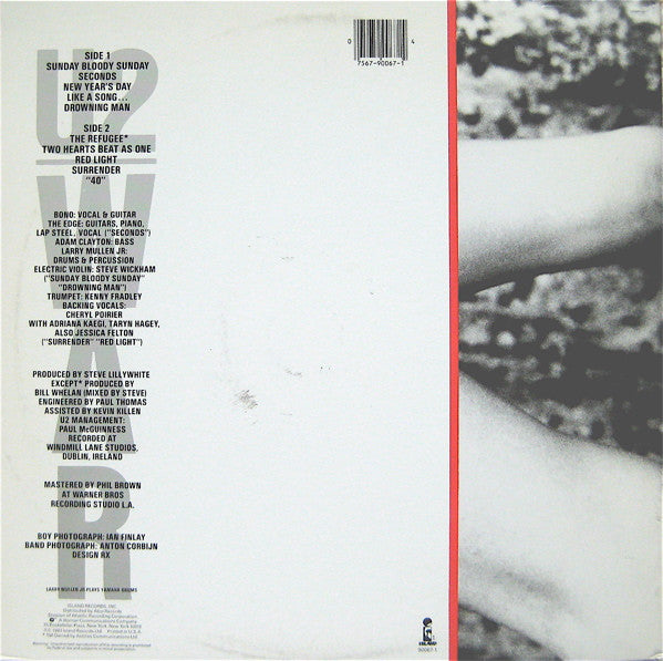 U2 : War (LP,Album,Stereo)