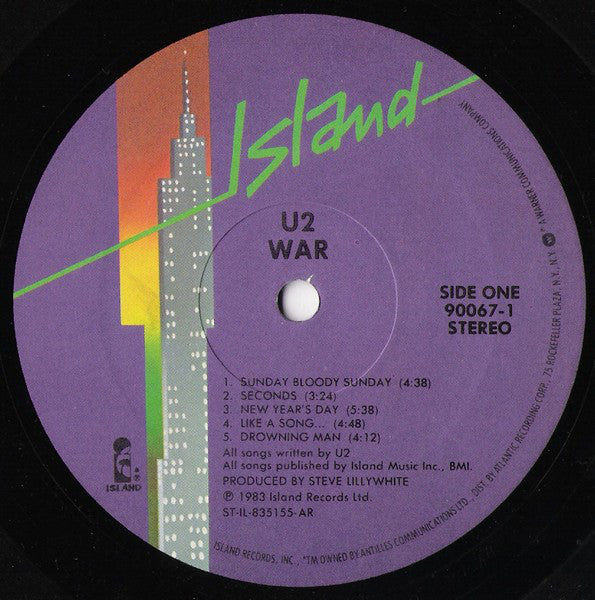 U2 : War (LP,Album,Stereo)