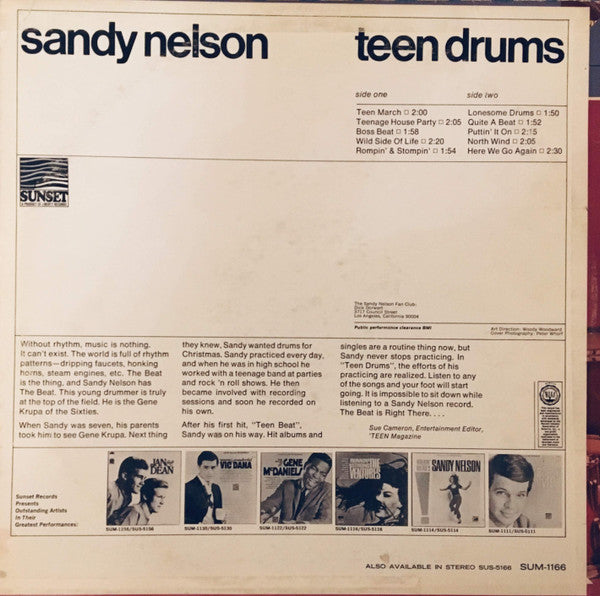 Sandy Nelson : Teen Drums (LP,Album,Mono)
