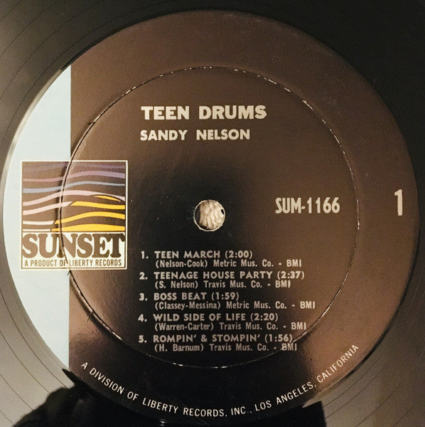 Sandy Nelson : Teen Drums (LP,Album,Mono)