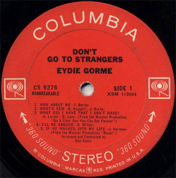 Eydie Gormé : Don't Go To Strangers (LP,Album,Stereo)