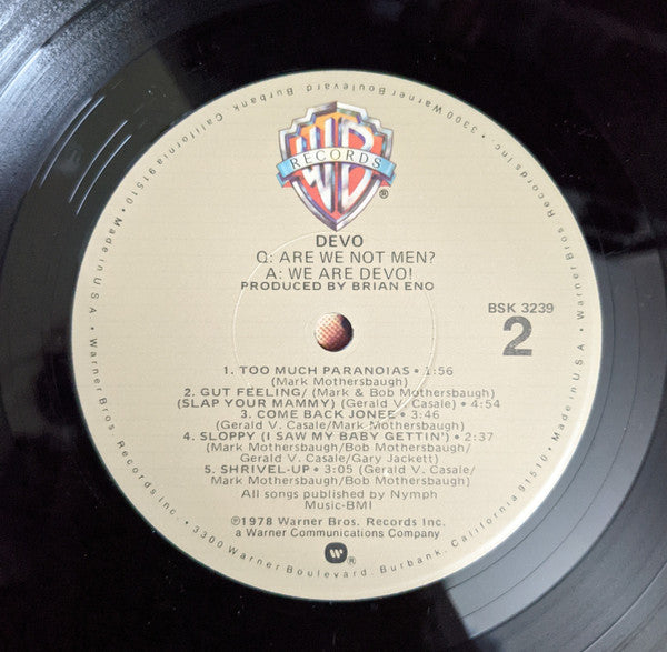 Devo : Q: Are We Not Men? A: We Are Devo! (LP,Album)