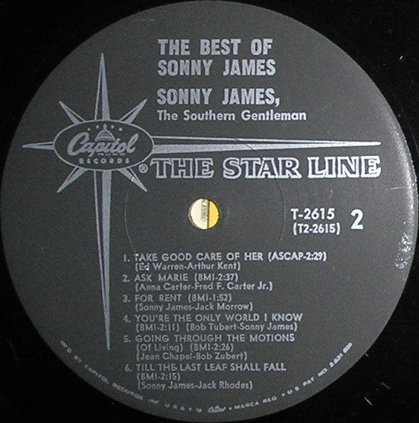 Sonny James : The Best Of Sonny James (LP,Compilation,Mono)