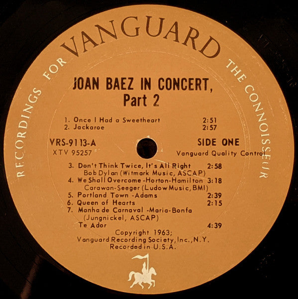 Joan Baez : In Concert Part 2 (LP,Album,Mono)