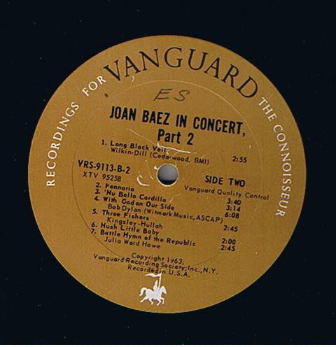 Joan Baez : In Concert Part 2 (LP,Album,Mono)
