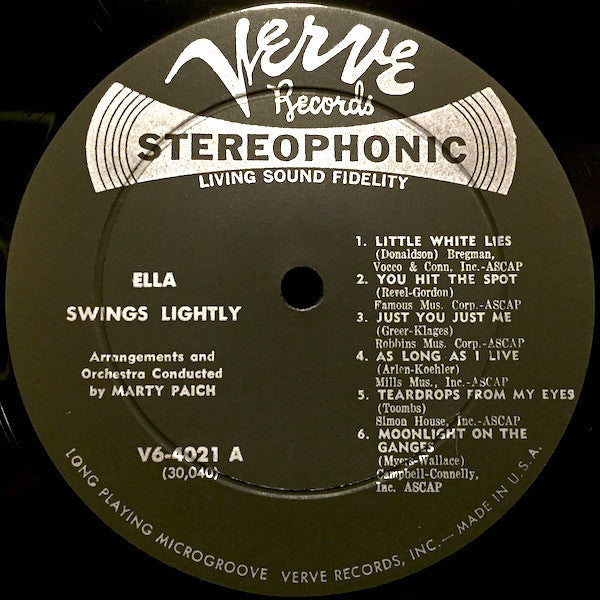 Ella Fitzgerald : Ella Swings Lightly (LP,Album,Stereo)