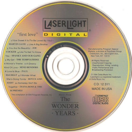 Various : Music From The Wonder Years "First Love" (Compilation)