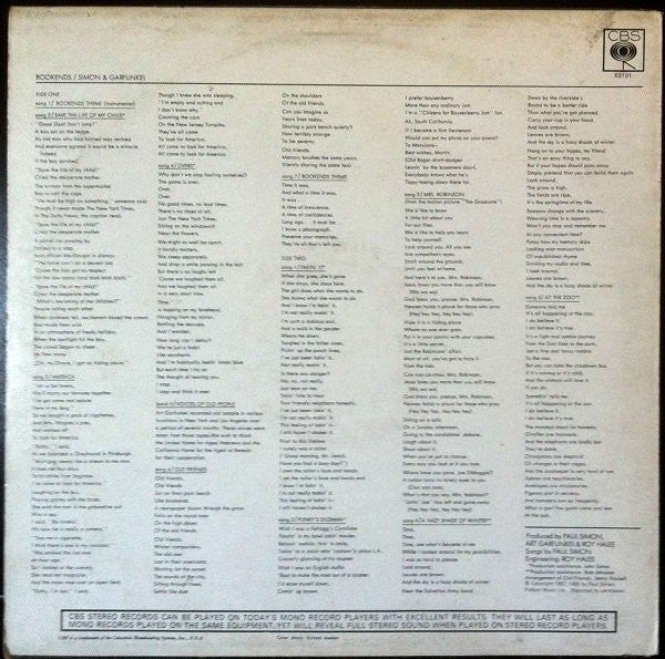 Simon & Garfunkel : Bookends (LP,Album,Reissue)