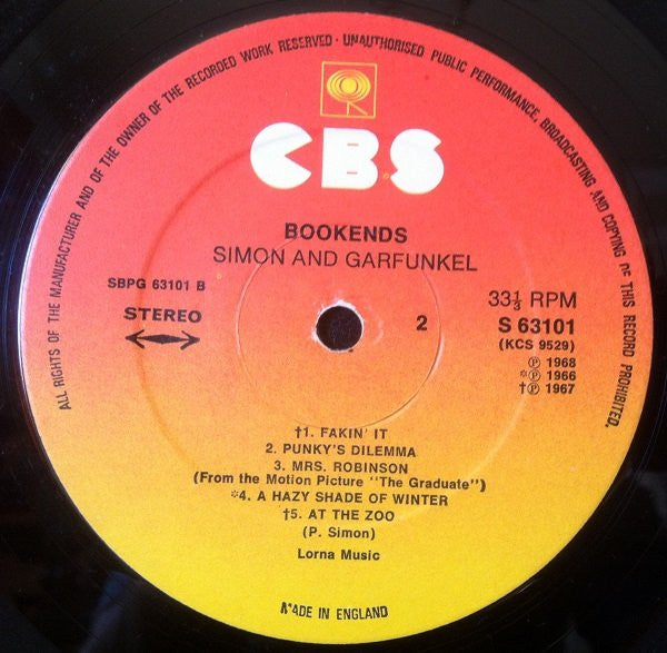 Simon & Garfunkel : Bookends (LP,Album,Reissue)