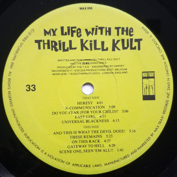 My Life With The Thrill Kill Kult : I See Good Spirits And I See Bad Spirits (LP,Album)